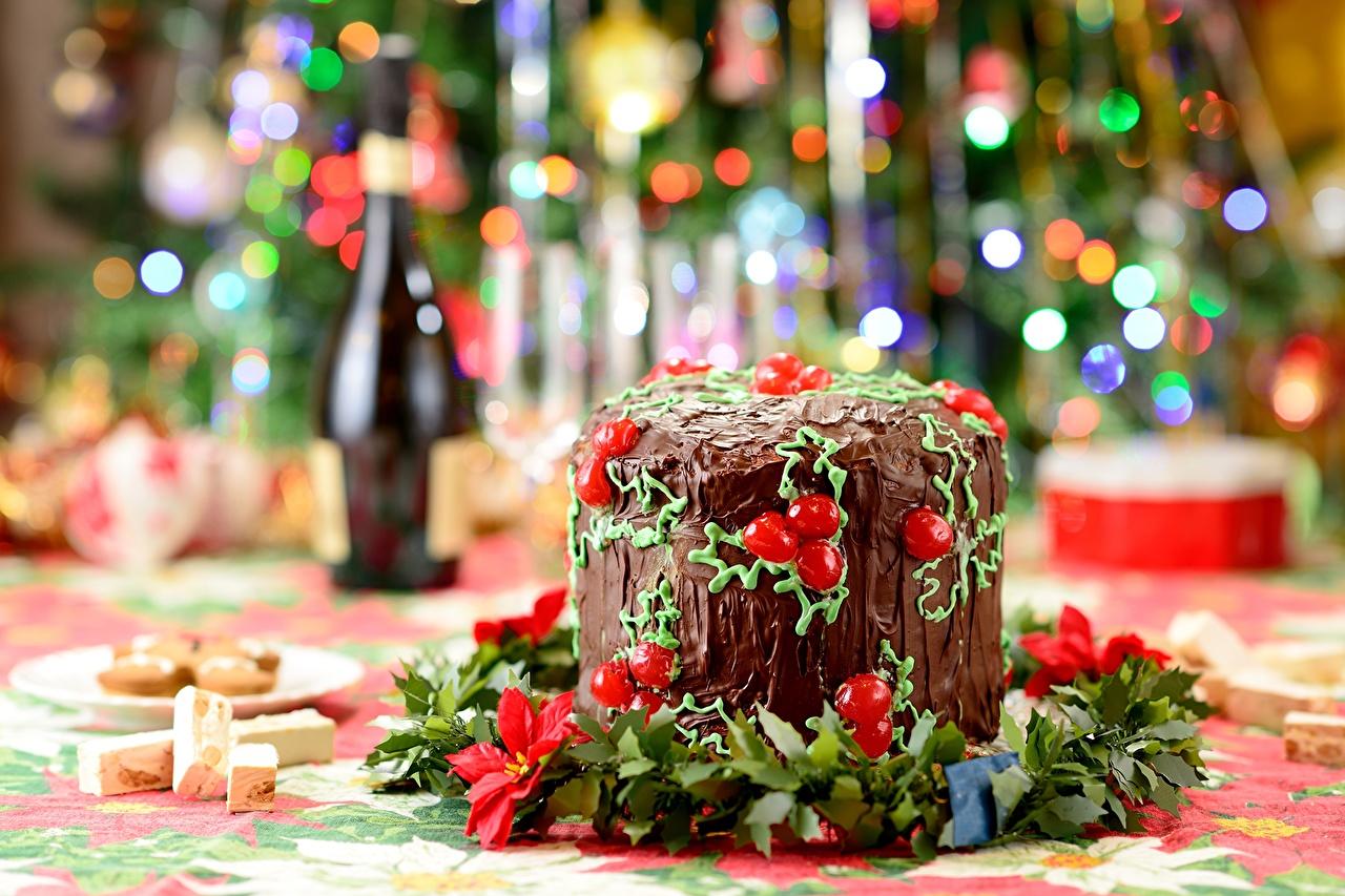 Photos Christmas Cakes Food Holidays
