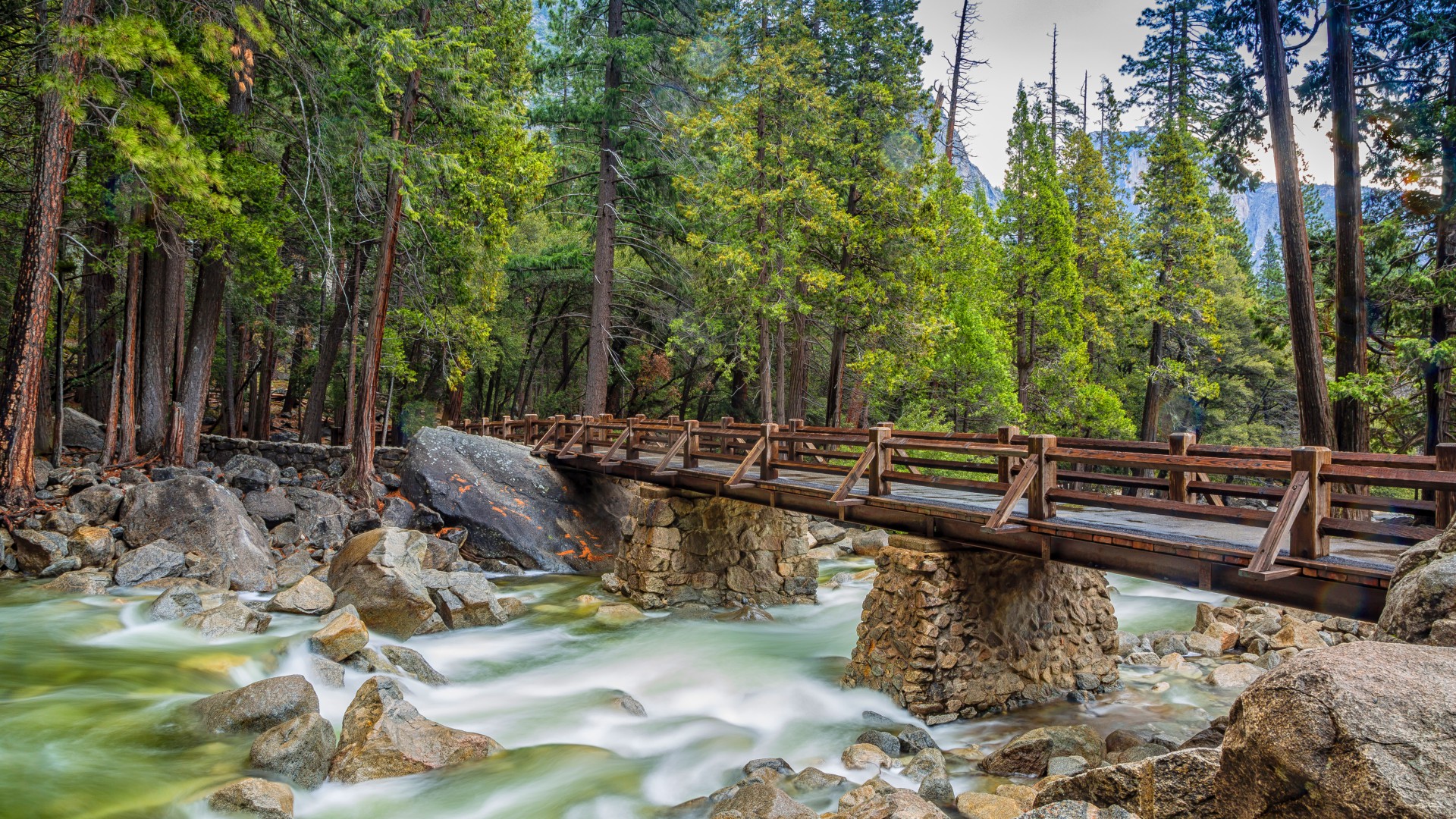 Yosemite 5k Wallpaper Forest Osx Apple Mountains Bridge