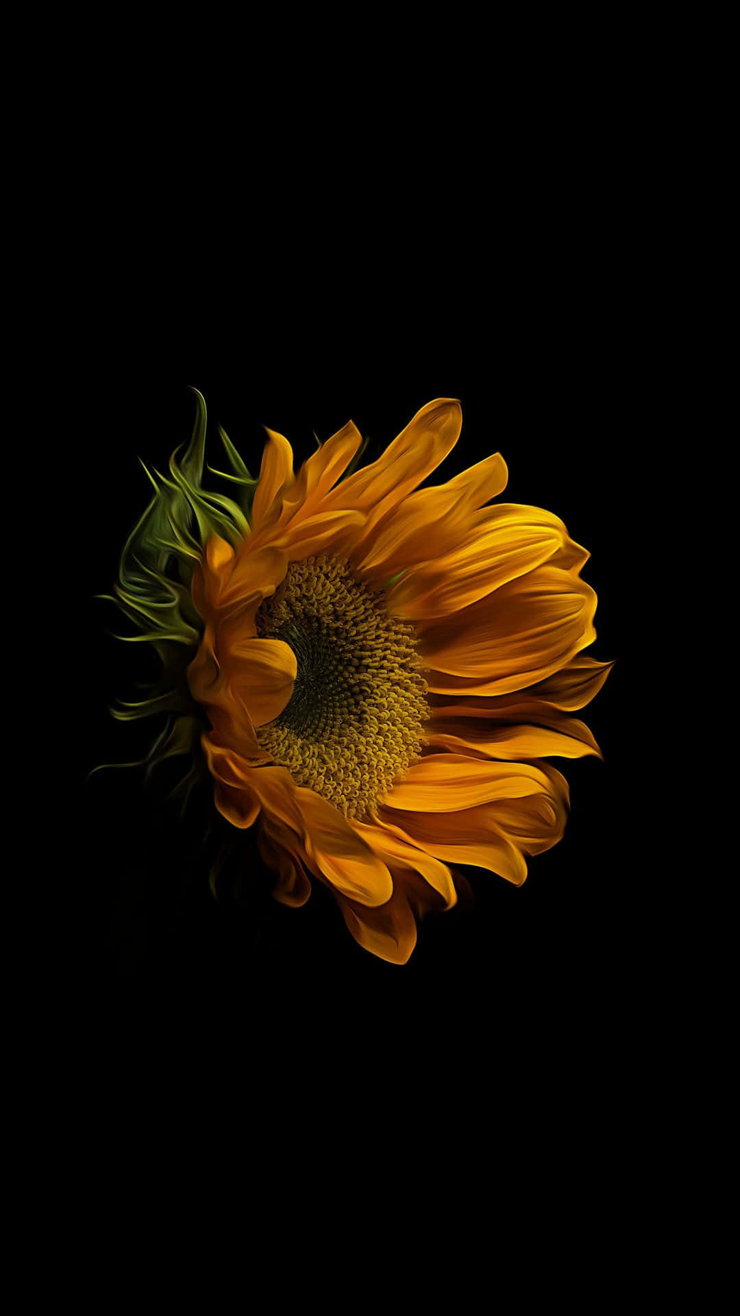 Dark Sunflower Wallpaper