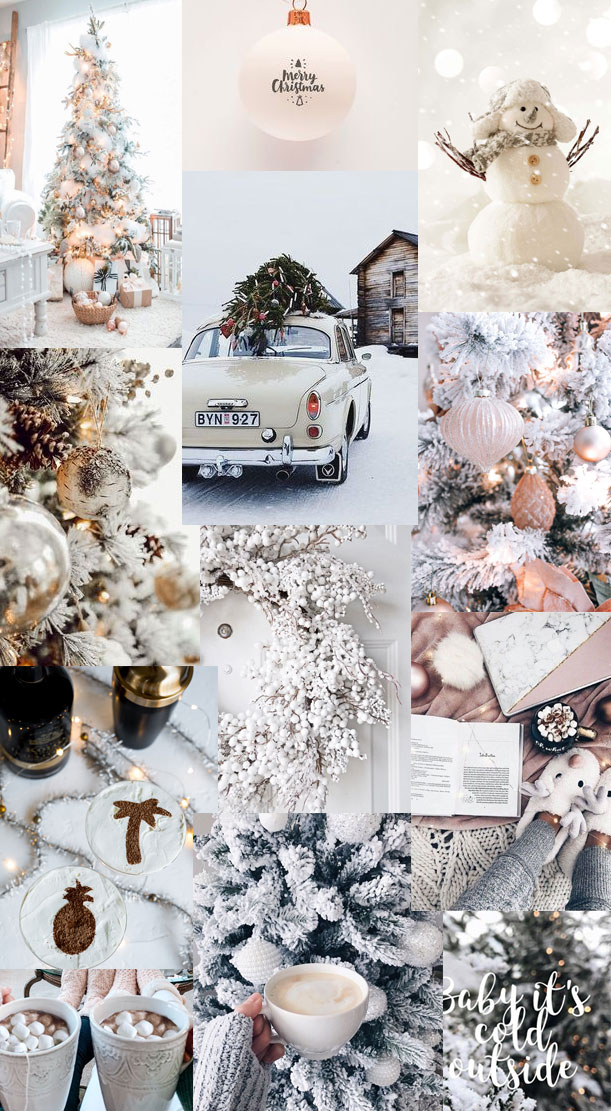 Christmas Wallpaper Collages White Collage Idea