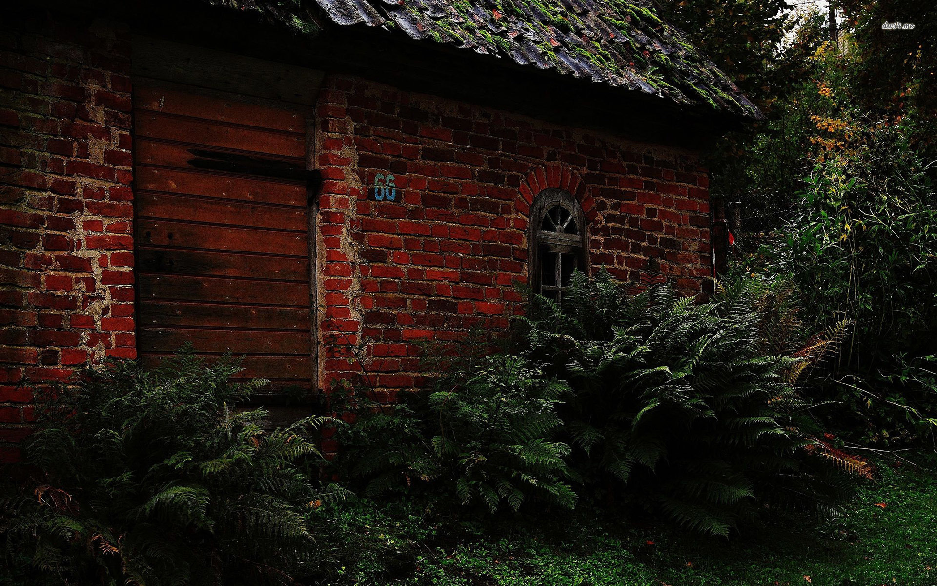 Old Brick House In The Forest Wallpaper World
