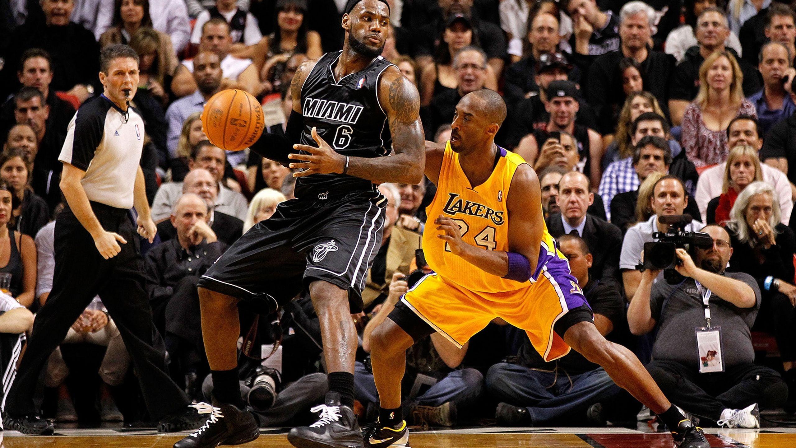 Kobe Bryant Lakers Vs Lebron James Heat HD Wallpaper Background