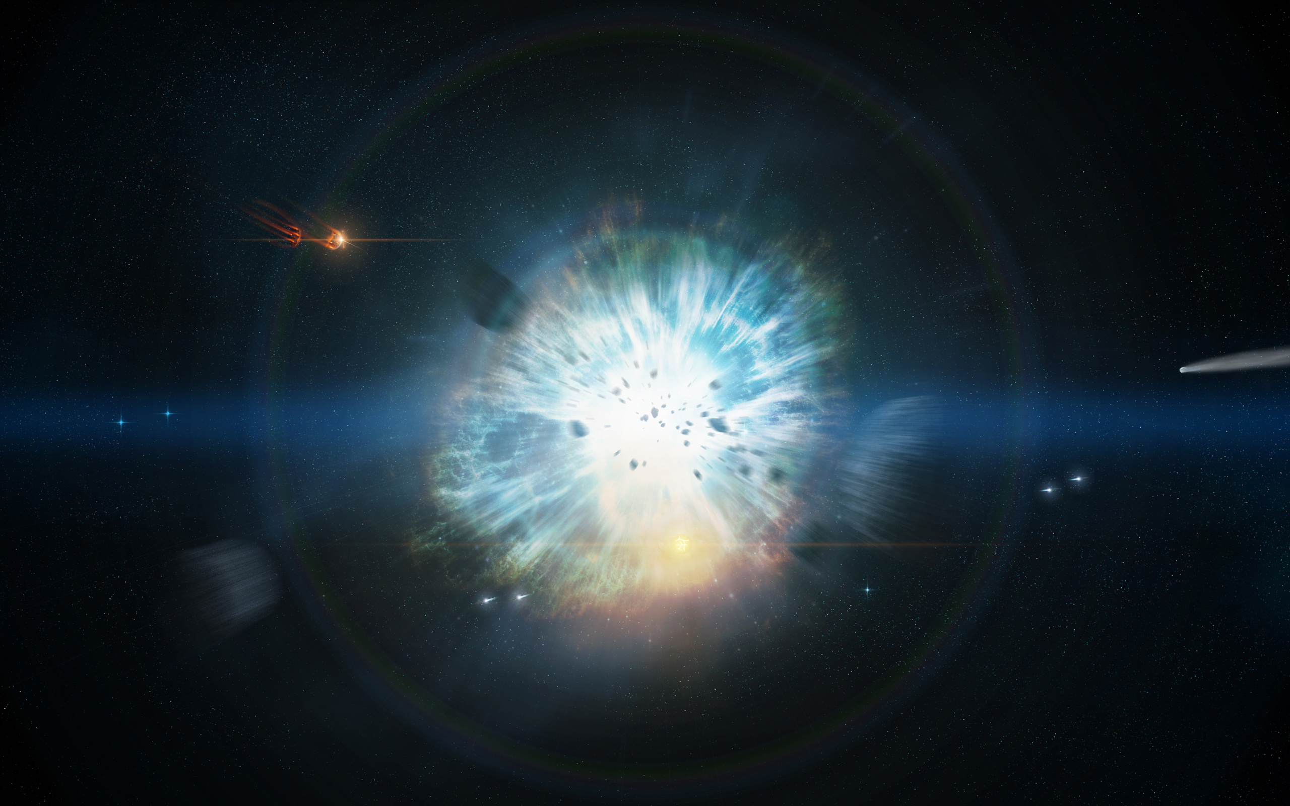 Supernova Stars Explosion Sci Fi Space Wallpaper Background
