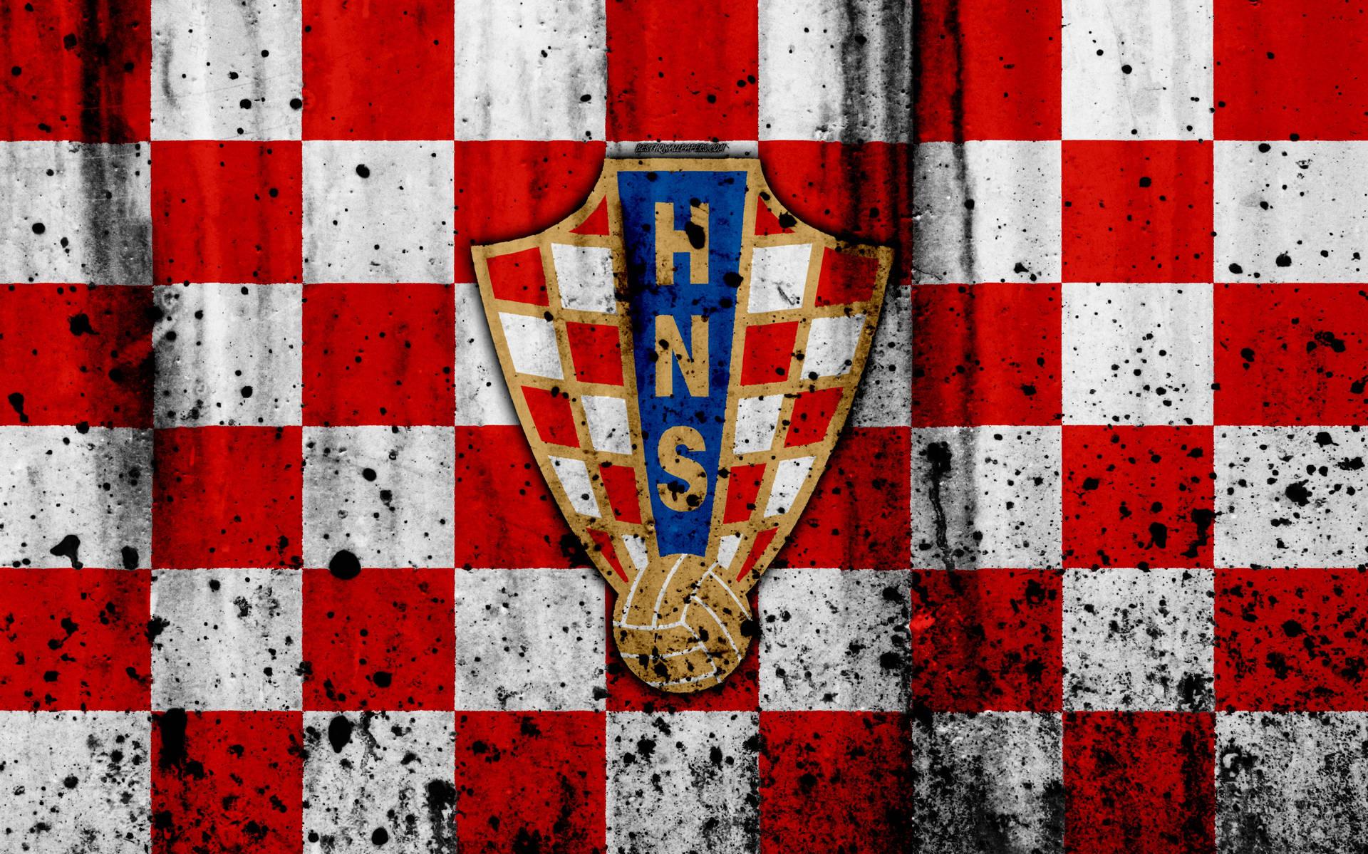 Croatia National Football Team Logo With Black Paint