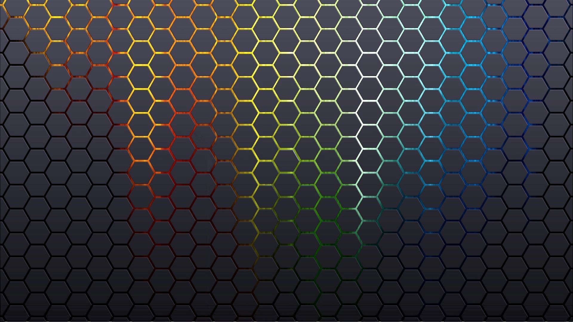 Glowing Hexagon Pattern Wallpaper