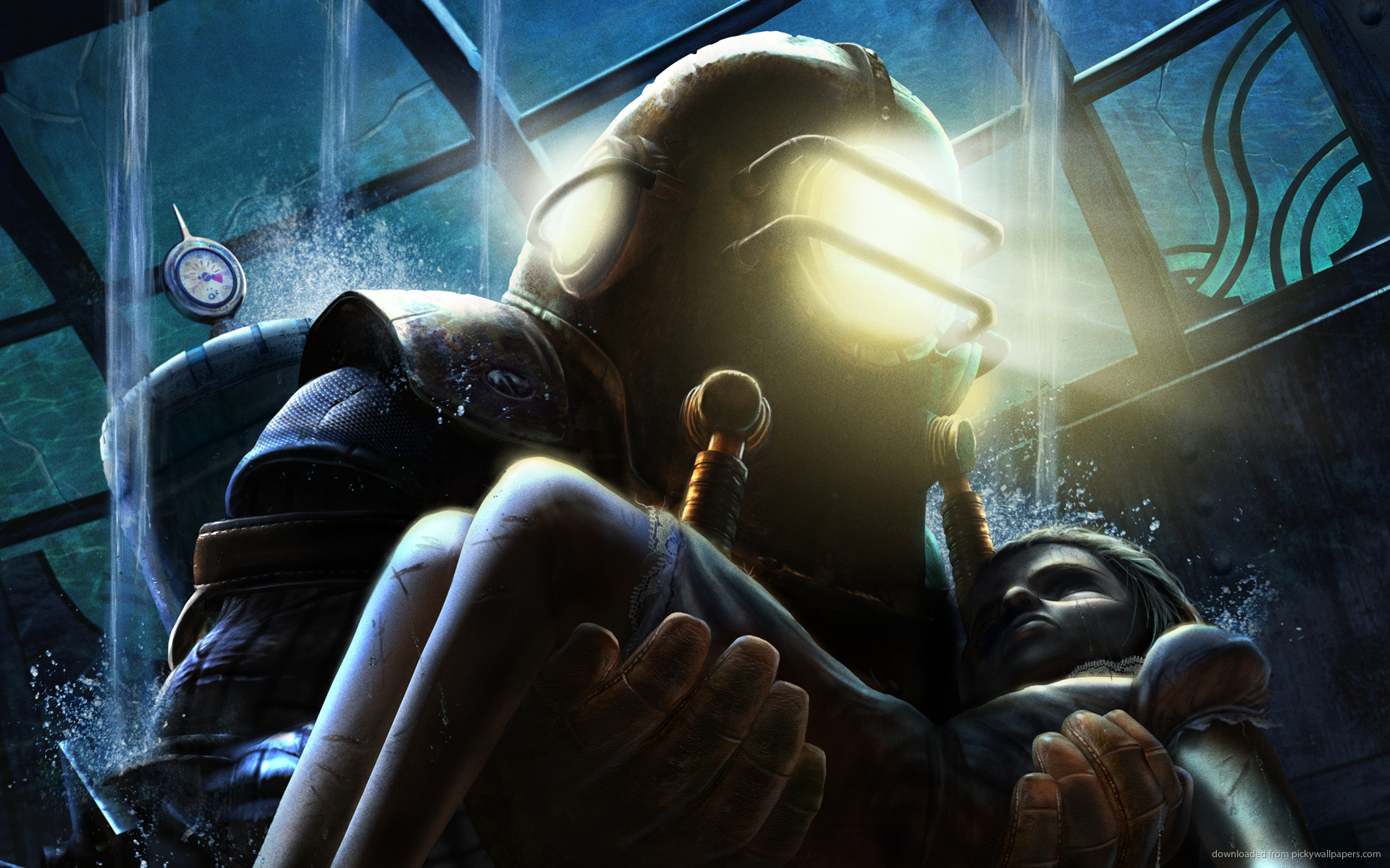 Bioshock Saving A Little Sister Wallpaper Pictures