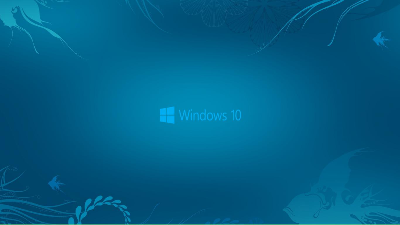 Windows Wallpaper In Abstract Deep Blue See And New Logo HD