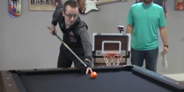 The team from Dude Perfect gets together with pool trick shot legend