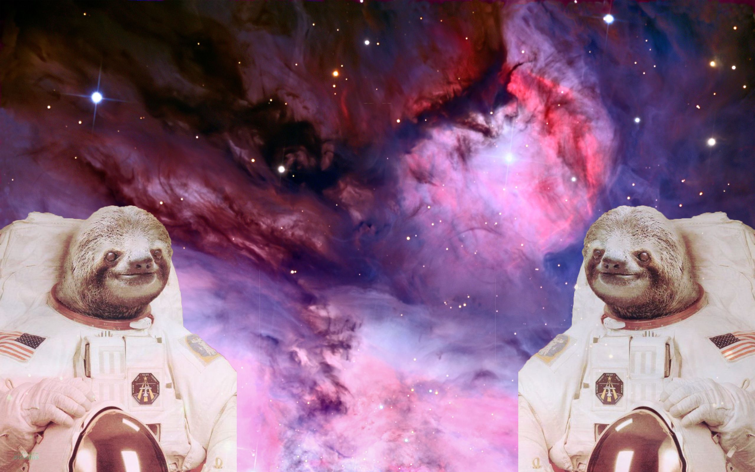 Astronaut Sloths In Space Wallpaper I Made