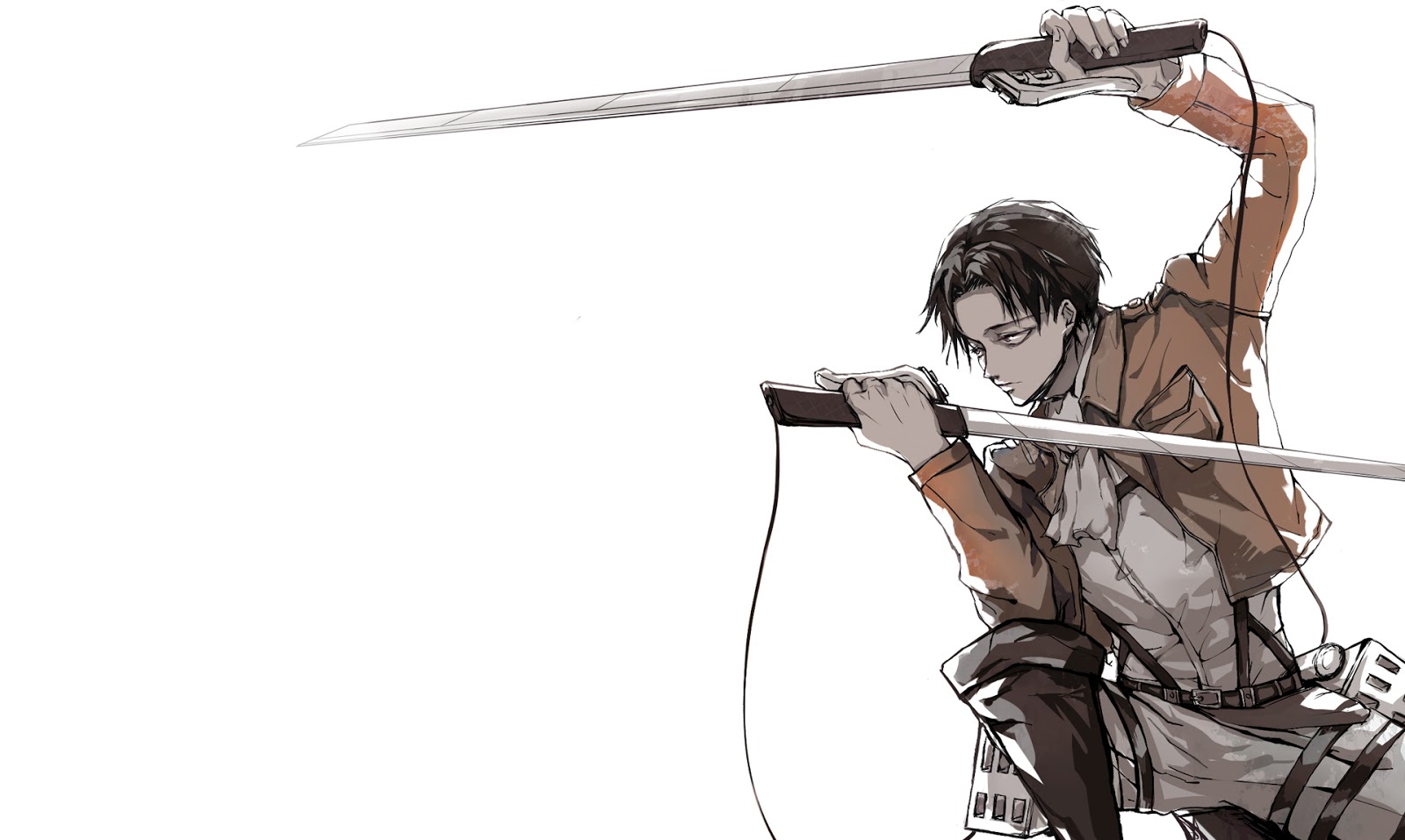 Titan Shingeki No Kyojin Levi Rivaille Anime Blade Sword HD Wallpaper