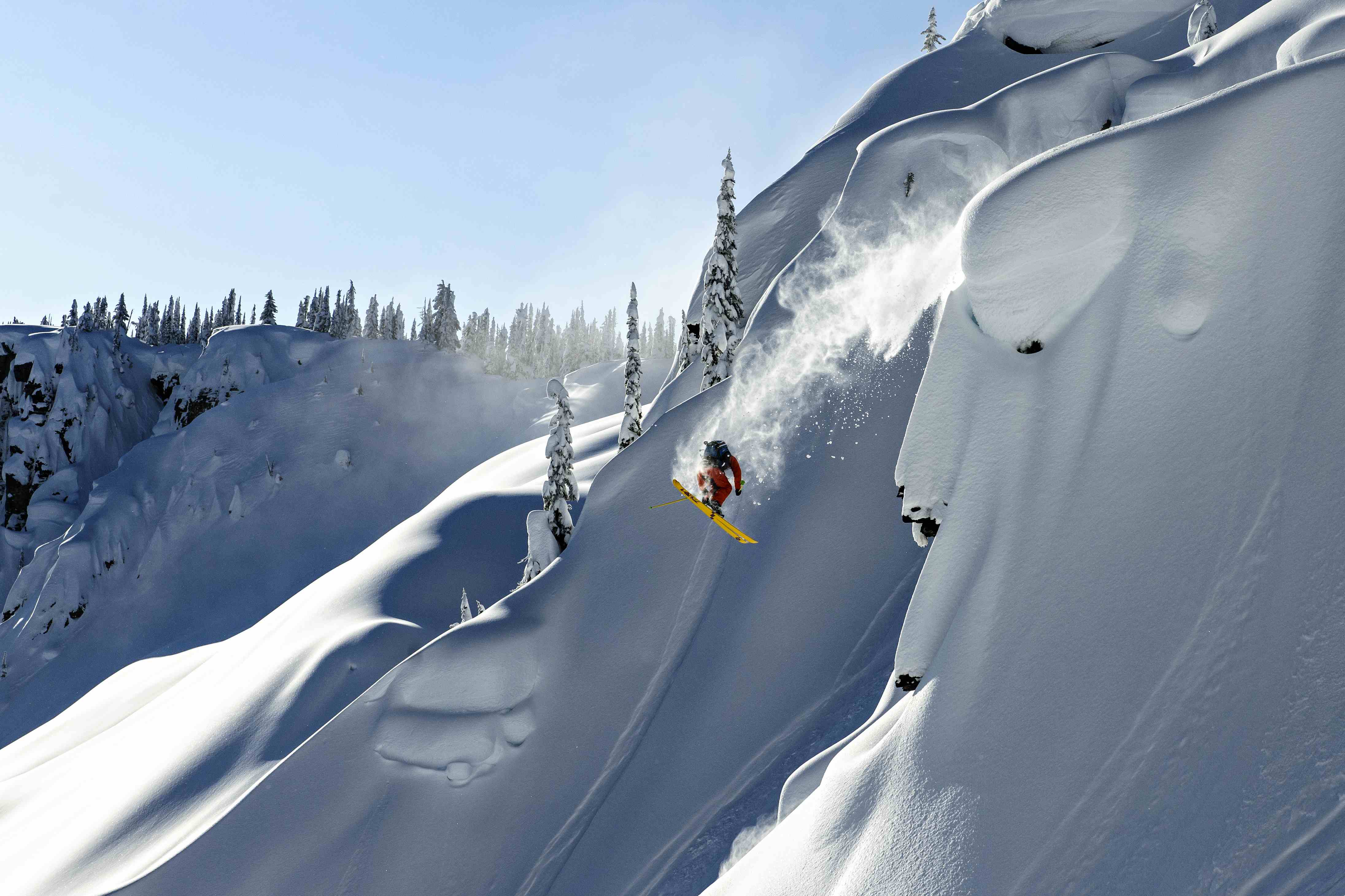Skiing 4k Wallpaper Top Background