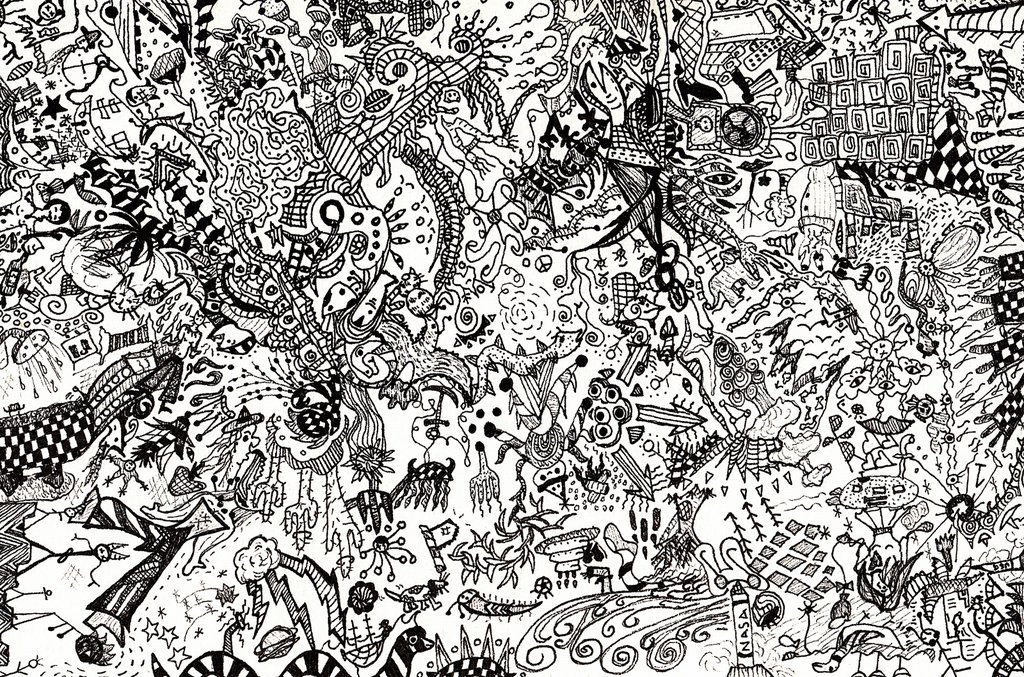 Doodle Art Wallpaper HD With Creatures By