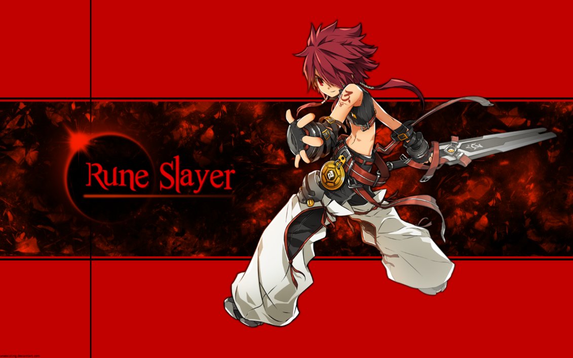 Wallpaper Of Rune Slayer With Lettering By Oneexisting
