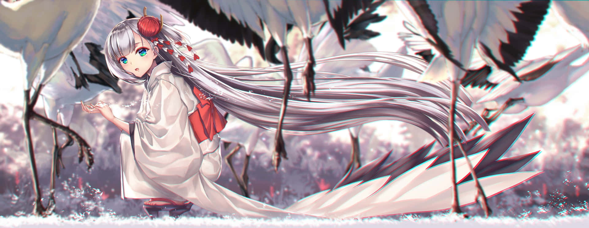 An Anime Girl In A Snow Wallpaper