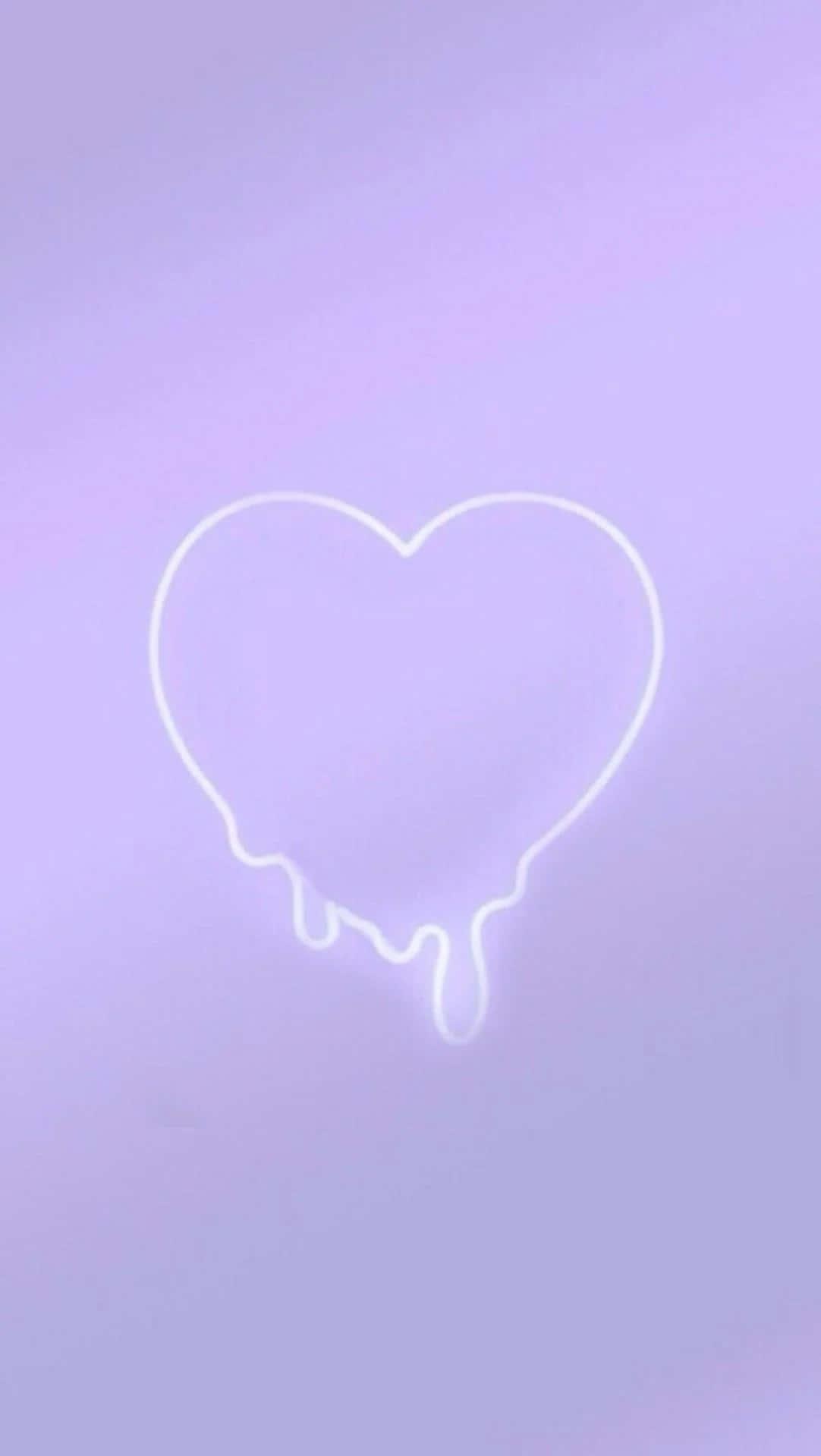Download Melting Heart Lavender Pastel Purple Aesthetic Background