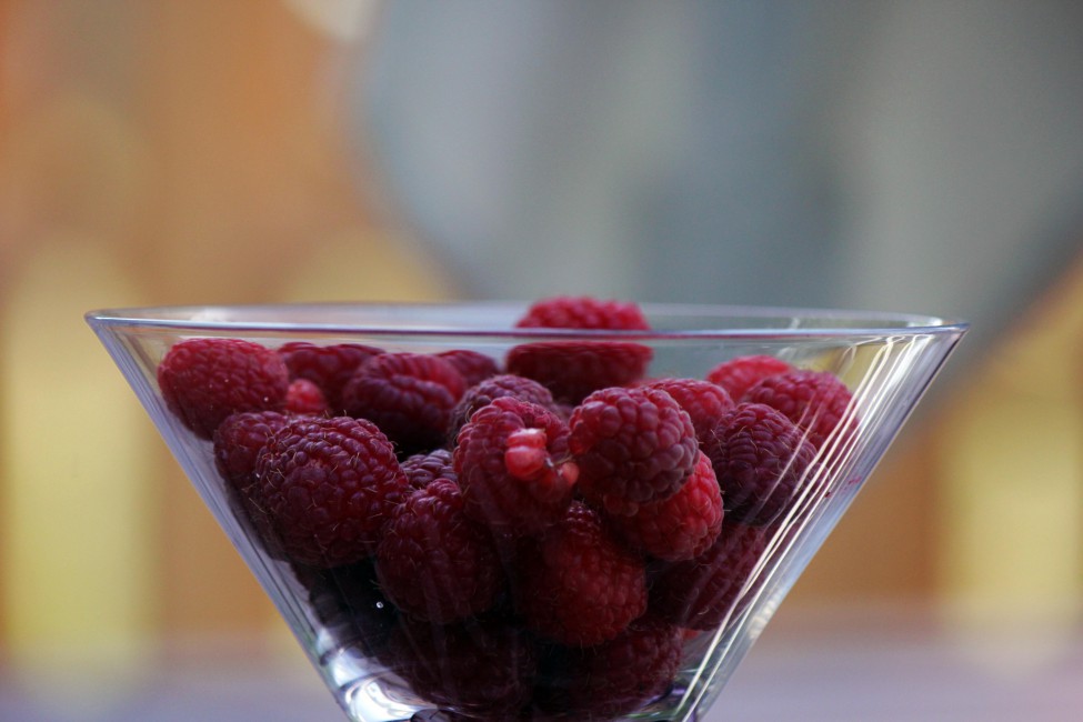 Close Up Photography Of Raspberries In Cocktail Glass Stock
