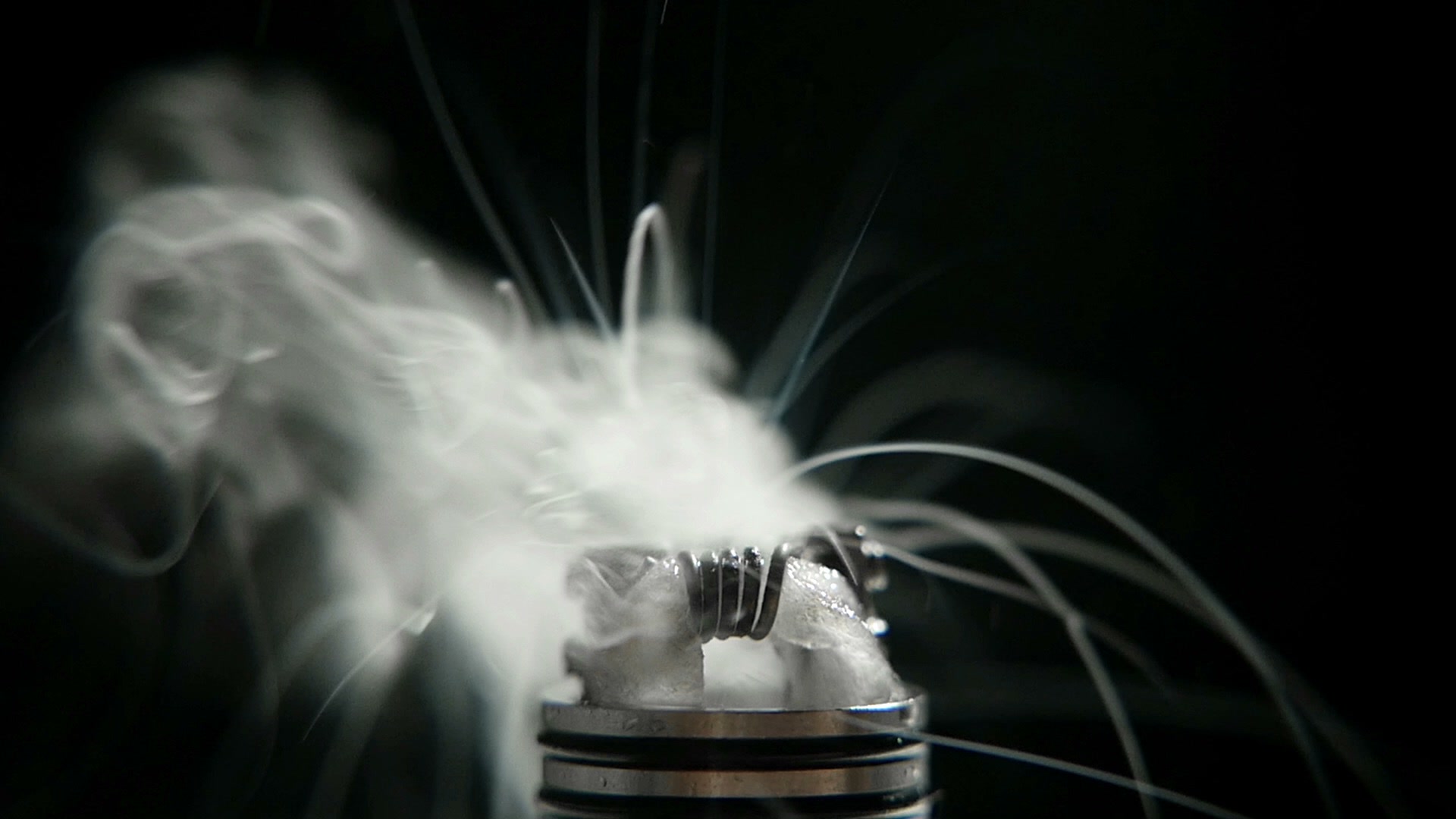 Video Working Of Micro Coil In Rda Base Close Up Slow Motion