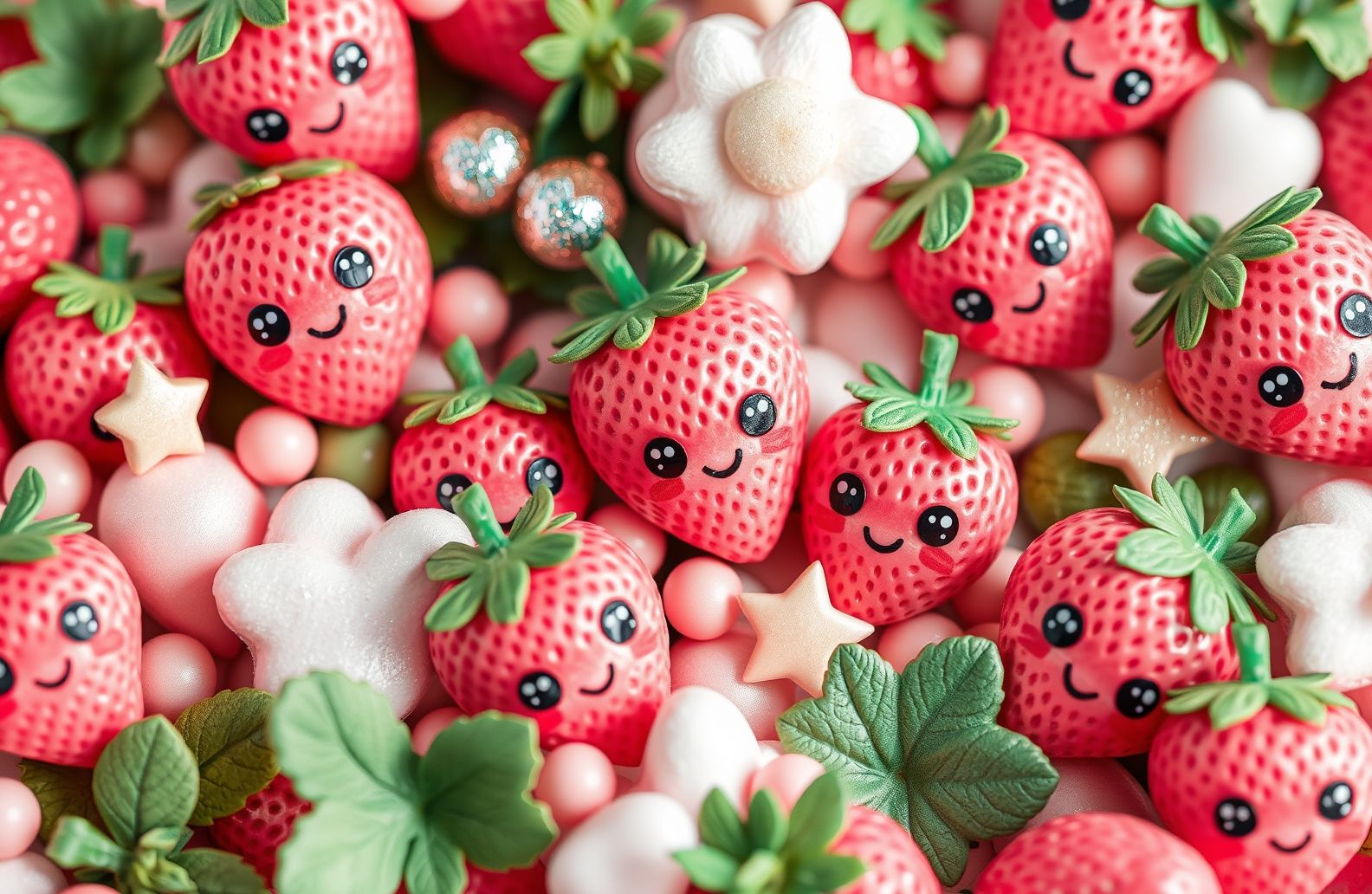 Kawaii Strawberry Wallpaper