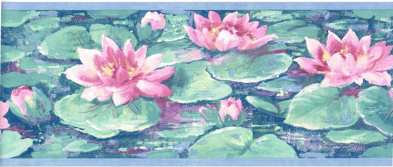 Water Lily Wallpaper Border