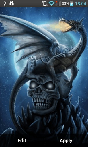 Bigger Dragon Skull Live Wallpaper For Android Screenshot