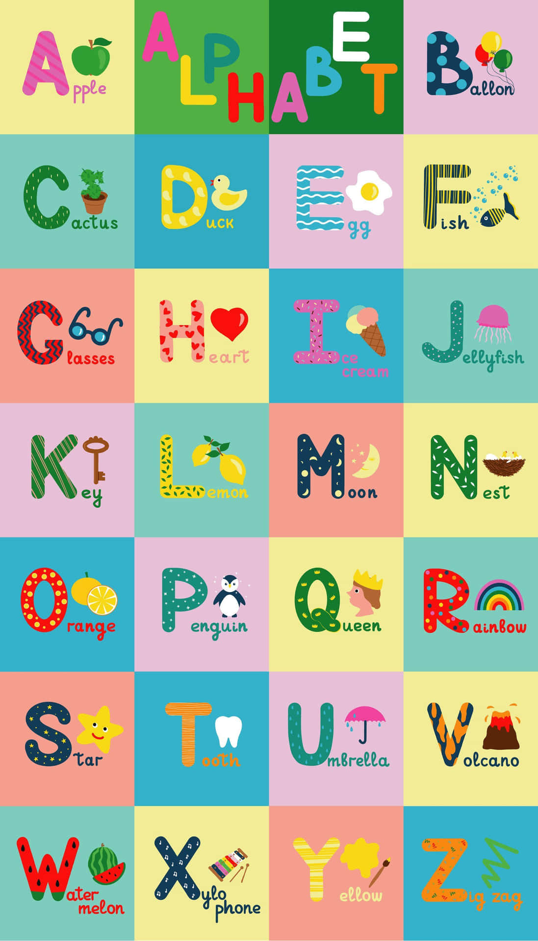 Come Explore Alphabet Wallpaper
