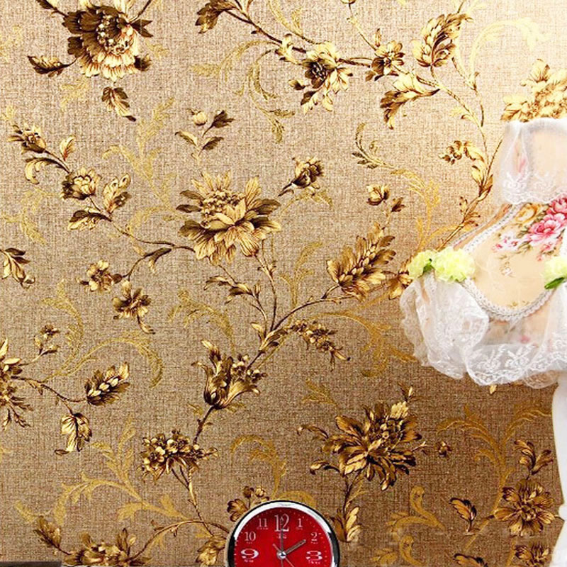 Free download Embossed Gold Foil Wallpaper Papel De Parede Wallpaper