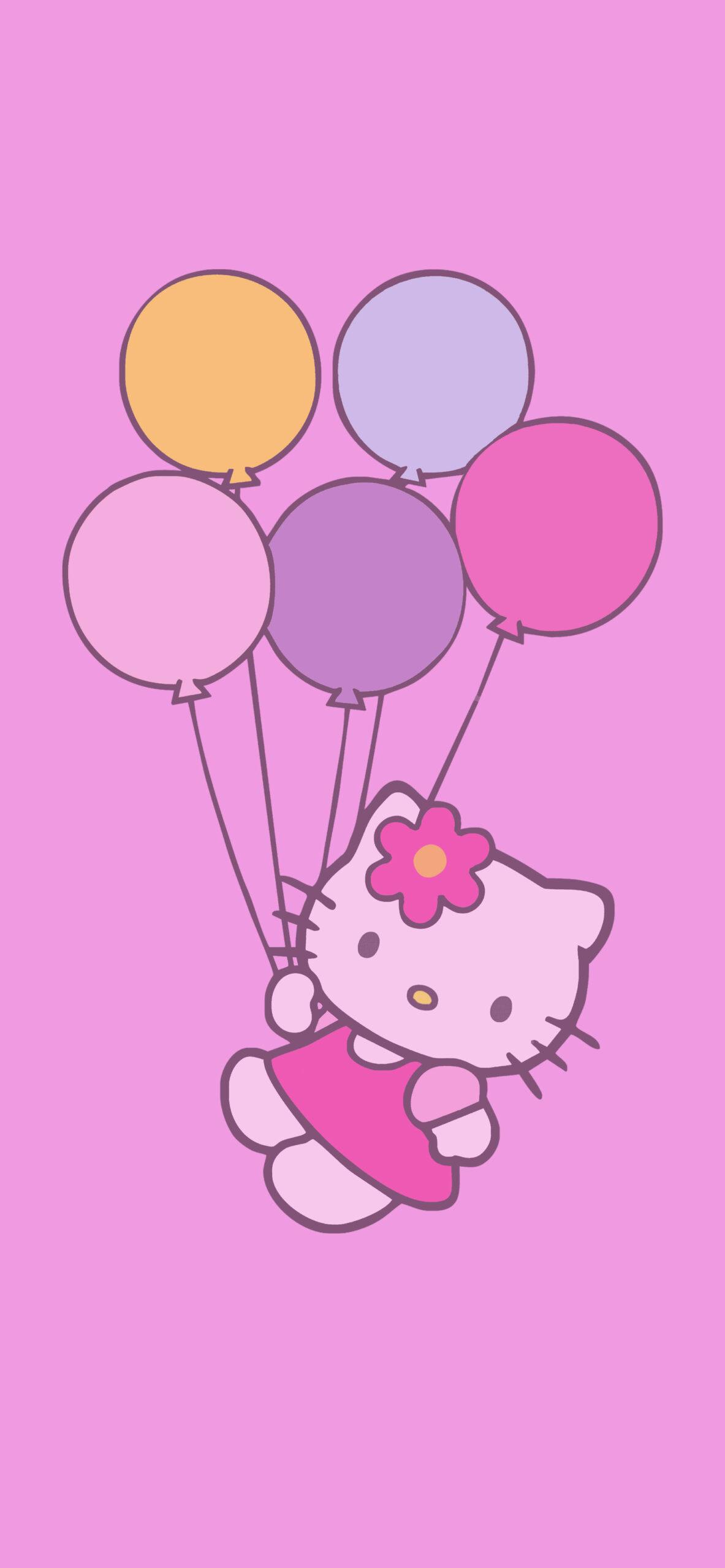  Download Hello Kitty Balloons Pink Wallpaper Sanrio Aesthetic By 