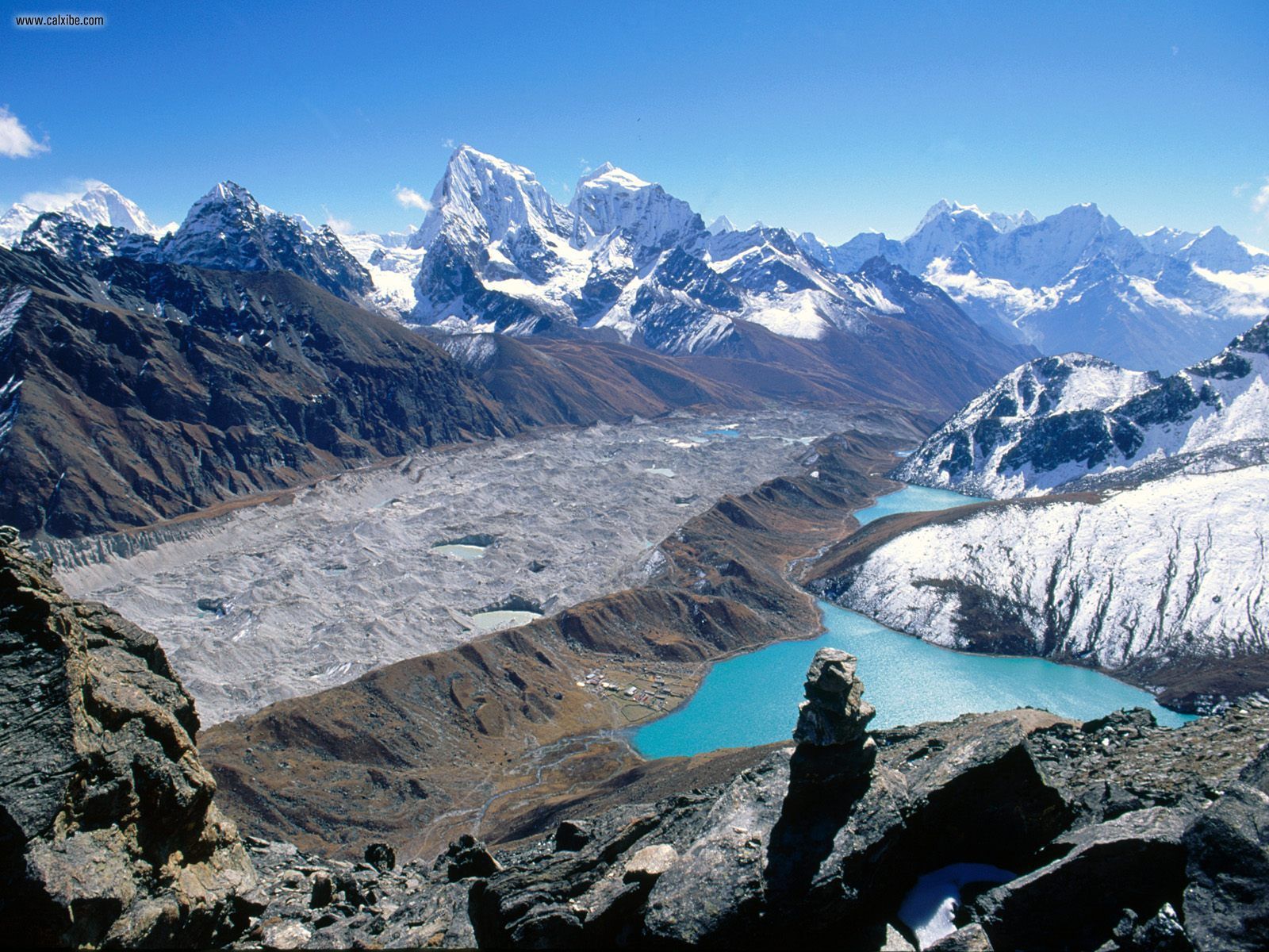 Nature Gokyo Lakes And Ama Dablam Khumbu Region Nepal Picture Nr
