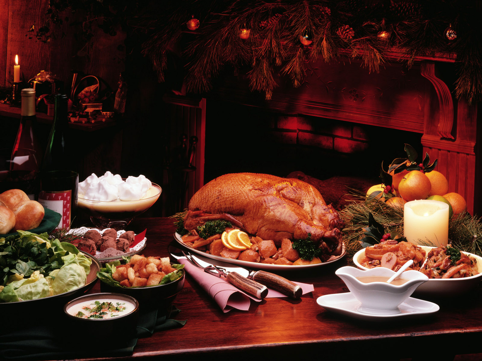 Holiday Thanksgiving Dinner Wallpaper HD