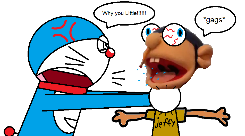 Doraemon Strangles Jeffy Sml By Pmd99swell