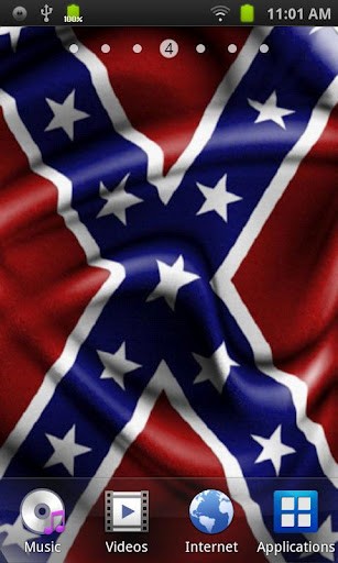 Rebel Flag Live Wallpaper Showing The Confederate Take Southern