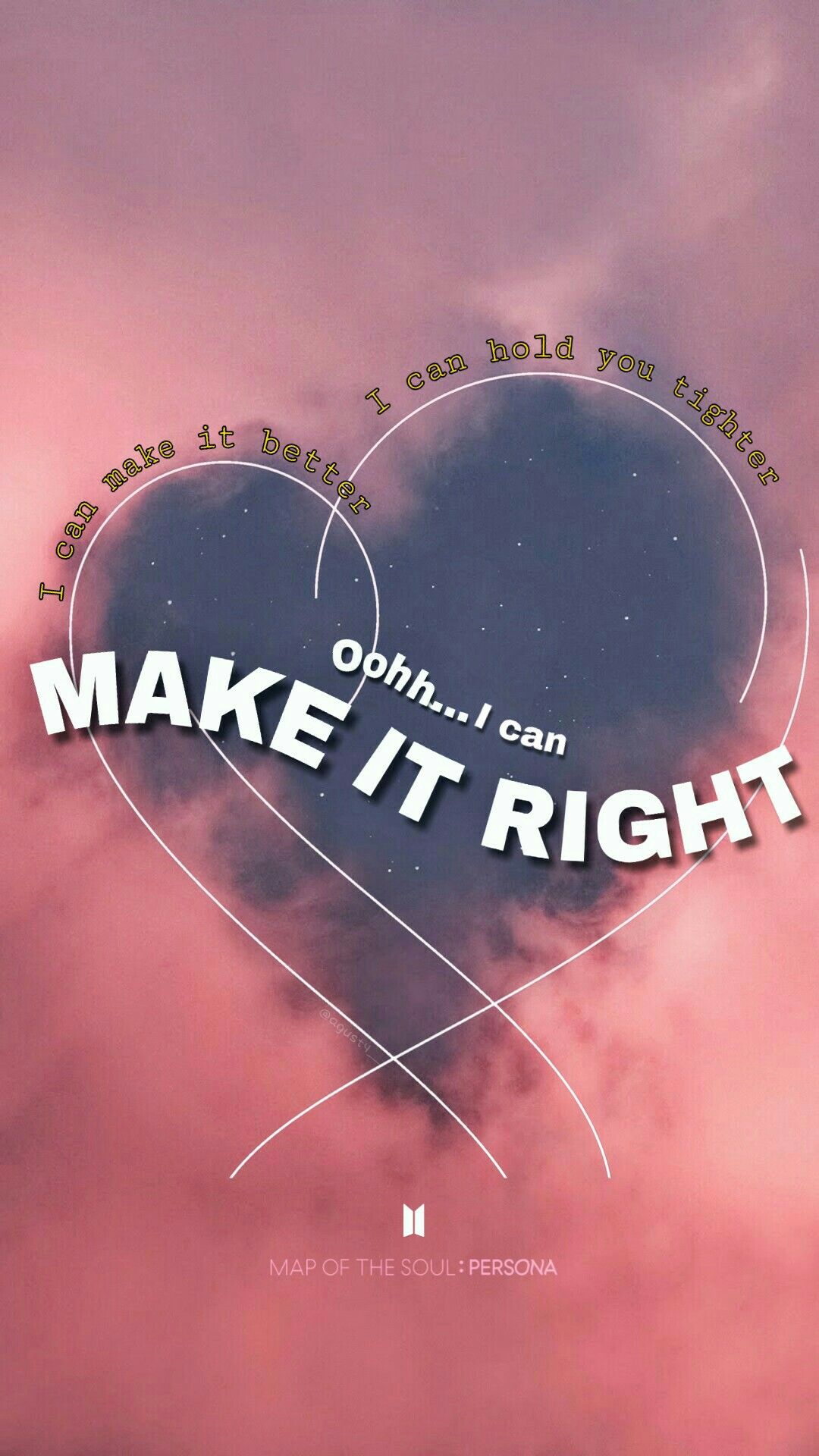 Make It Right By Bts Lyrics Lockscreen Wallpaper For Mobile