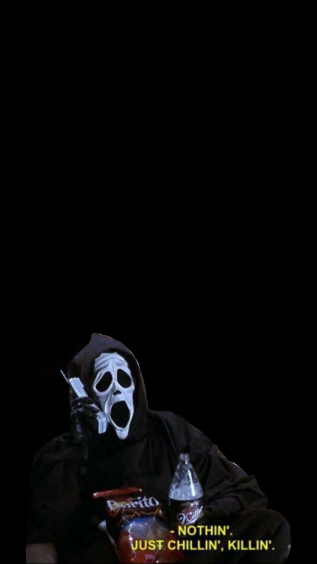 Aesthetic iPhone Horror Looking Sideways Wallpaper