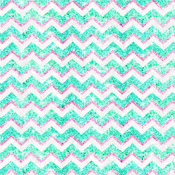 Chevron Pattern Girly Teal Pink Glitter Art Print By Trend