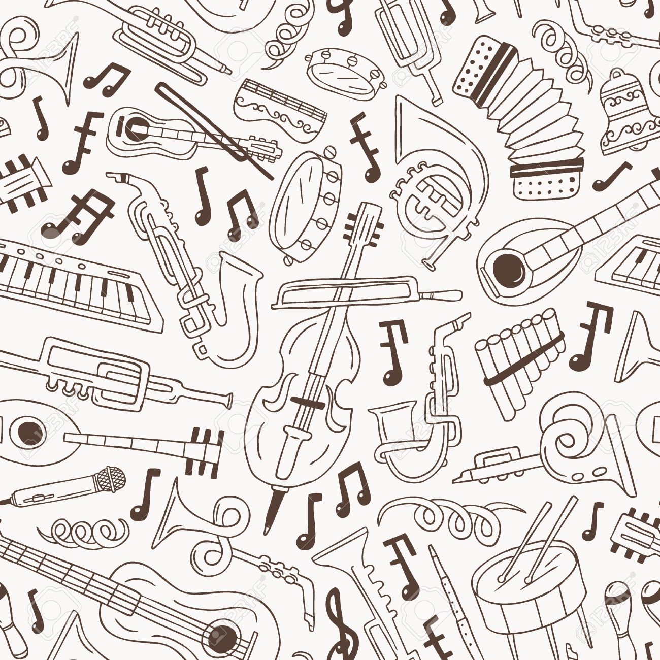 Jazz Seamless Background Royalty Cliparts Vectors And