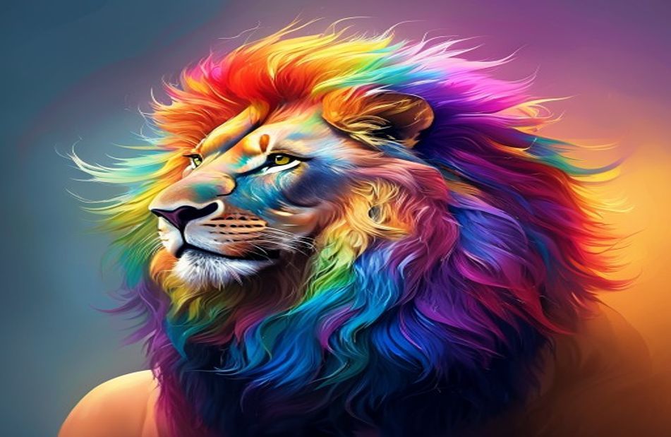 Rainbow Lion Wallpaper