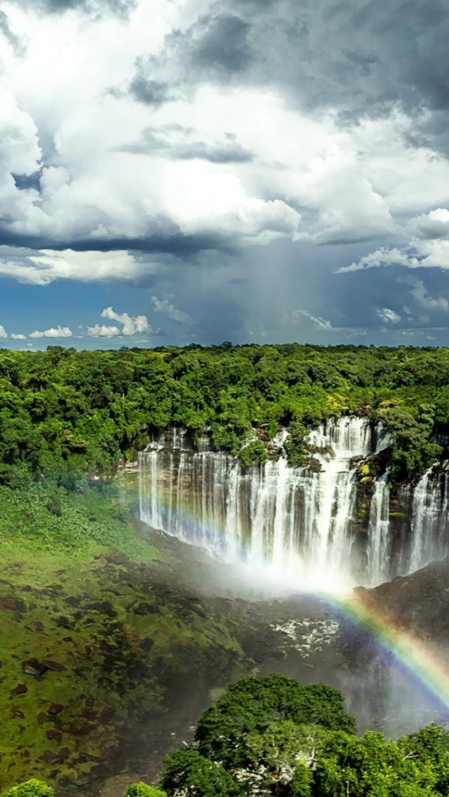 Kalandula Falls Angola Africa iPhone Wallpaper