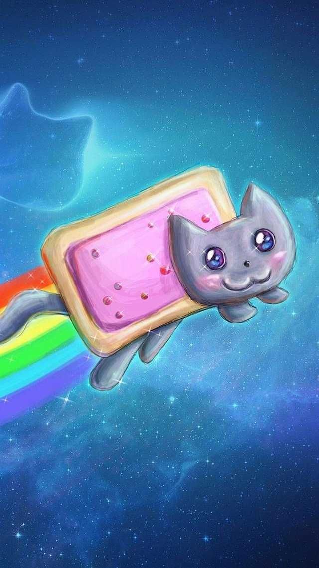 Nyan Cat Cool Galaxy Wallpaper For iPad