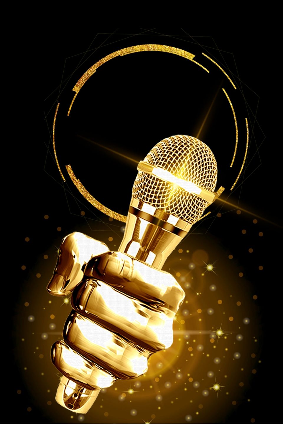 Microphone Speech Contest Design Background Music