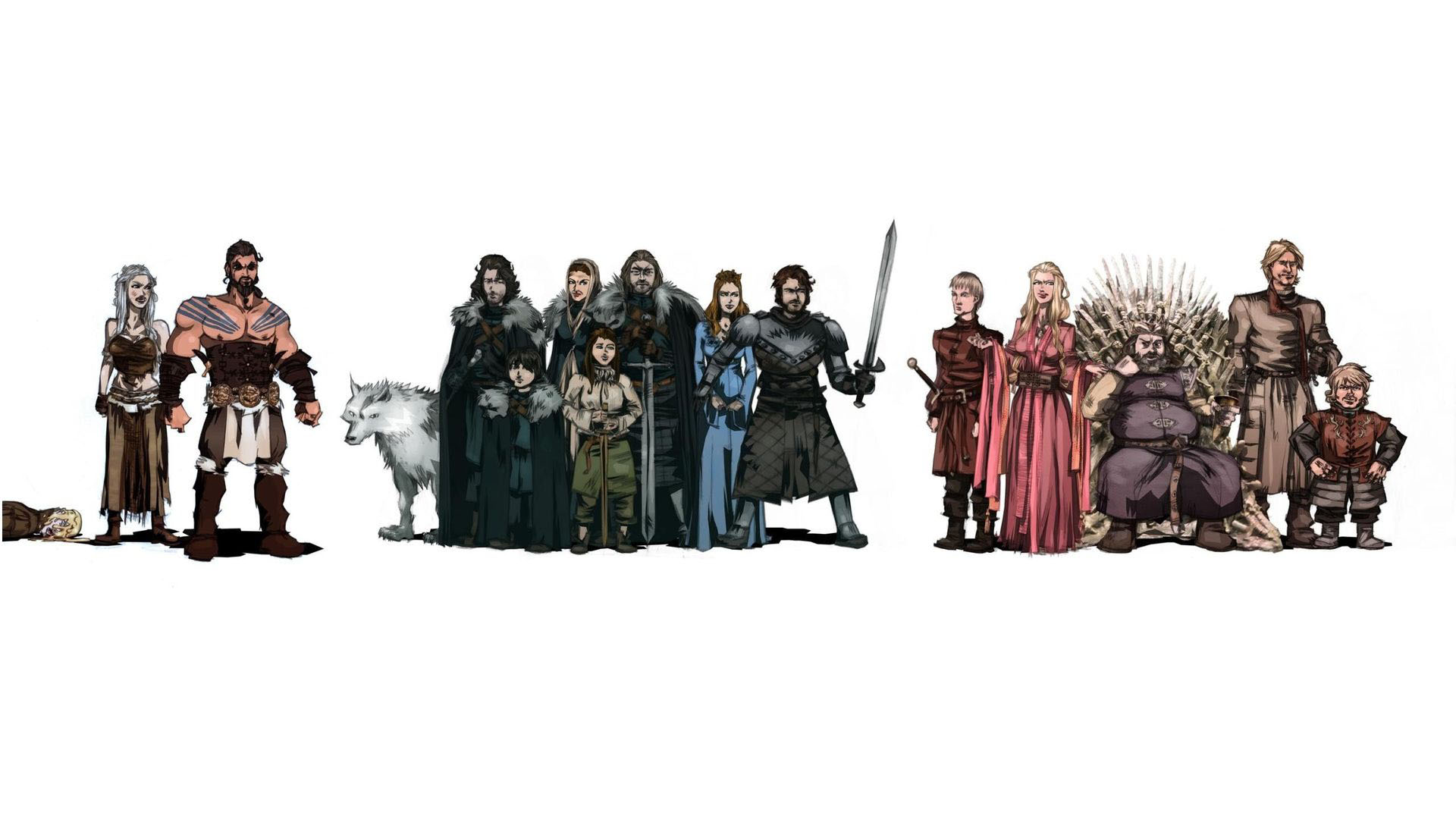 Game Of Thrones Artwork Characters Wallpaper Dreamlovewallpaper