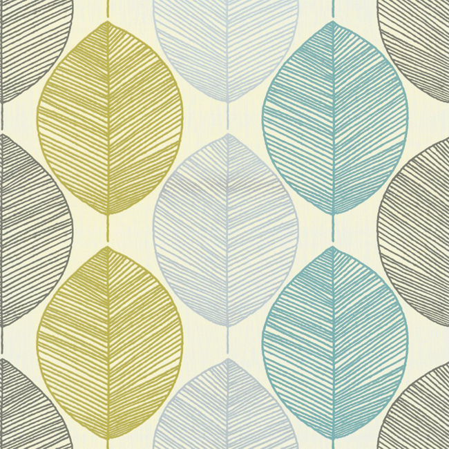 Details About Retro Leaf Teal And Green Wallpaper Arthouse