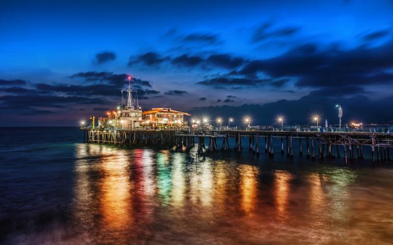 HD HDr Santa Monica Pier Wallpaper