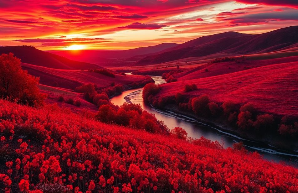 Red Nature Wallpaper