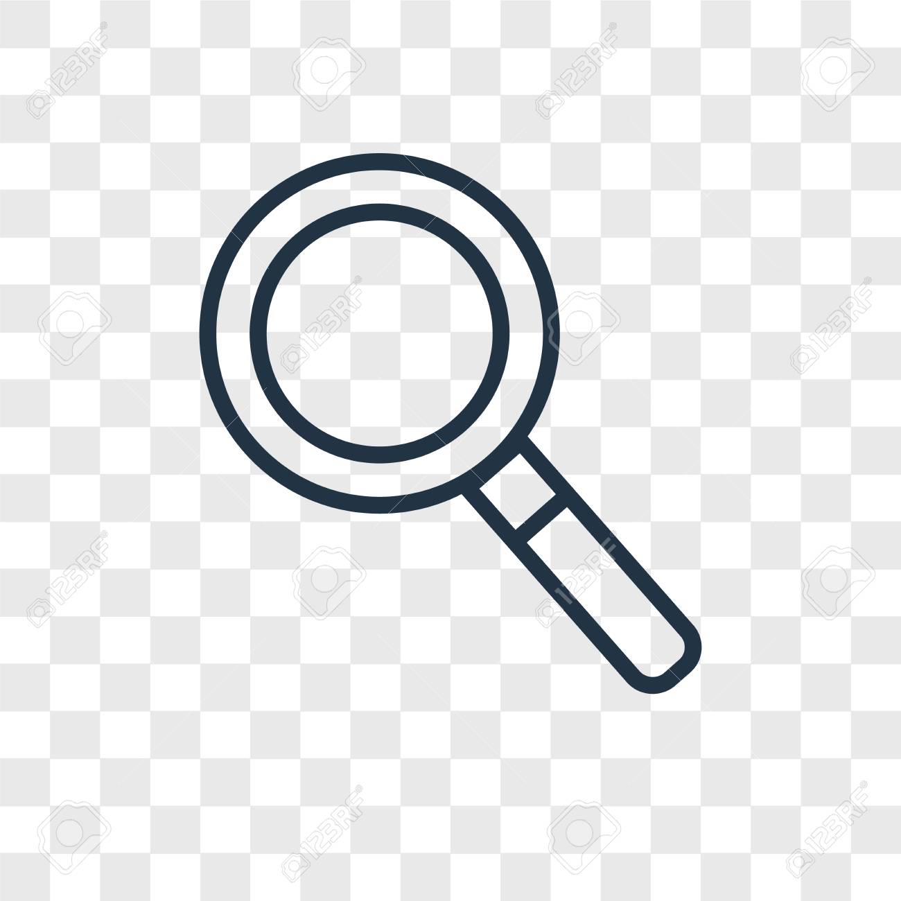 Magnifying Glass Vector Icon Isolated On Transparent Background