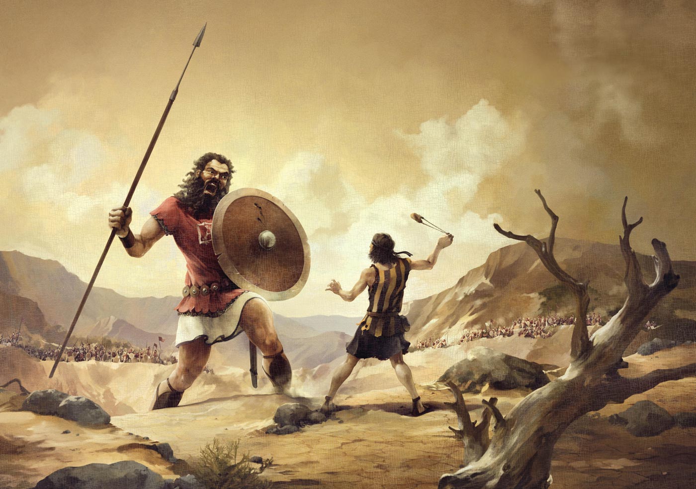 Bible Tale David Vs Goliath Wallpaper Christian And