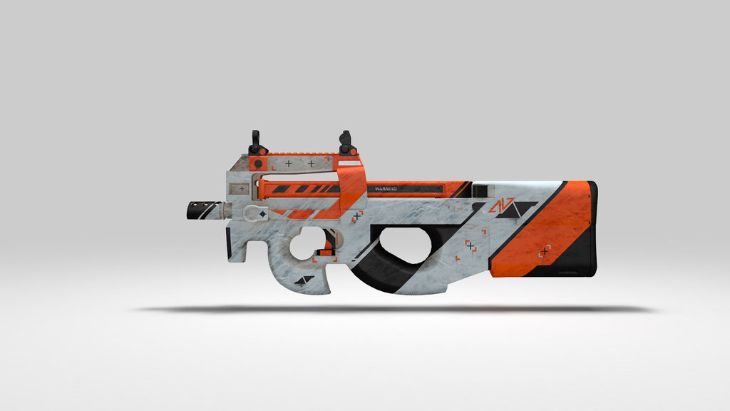 Csgo P90 Asiimov Render Wallpaper With Dust By Flezzy182
