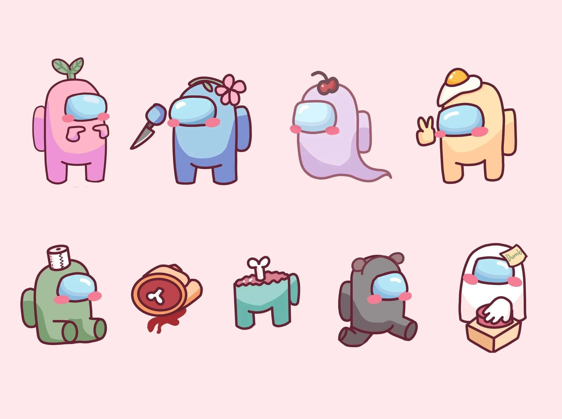 Cute Among Us Wallpaper