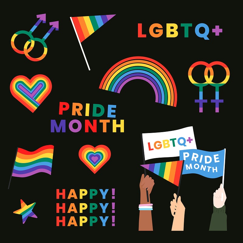 Pride Month Design Template Set I High Quality Royalty Free