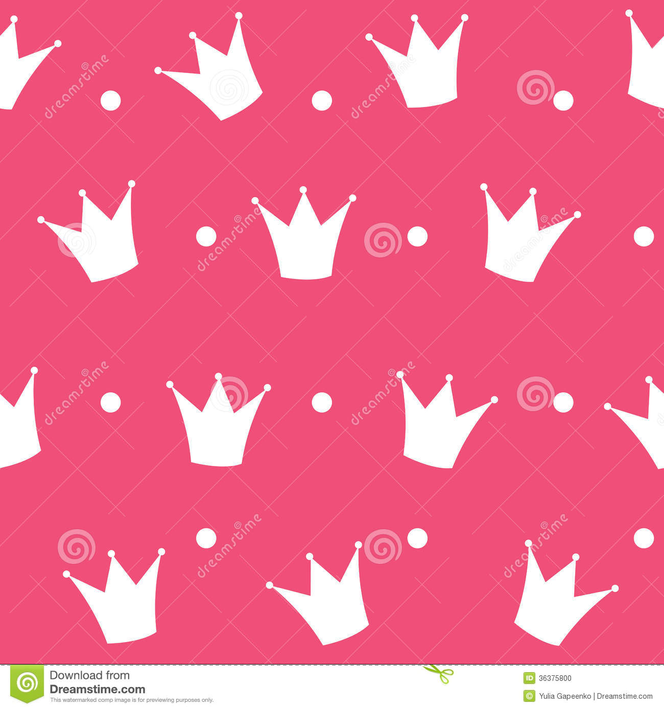 Princess Crown Background Seamless