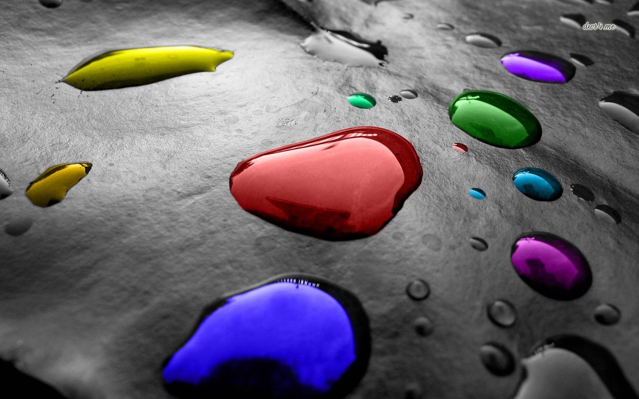 Colorful Water Drops Wallpaper Weneedfun